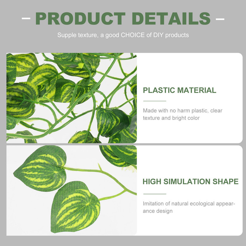 Üveg edények Díszek Szőlőutánzat Dísz akvárium Gyíkok Gekkók Ketrec Műanyag Terrárium Táj