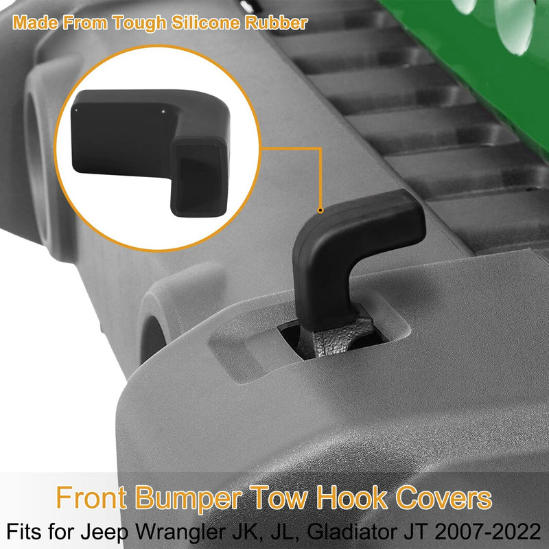 Jeep Wrangler JK JL Gladiator JT 2007-2023 Lökhárítóhoz Vonóhorog burkolatok sapka Utánfutó Golyófedél Vonóhorog sapka vonóhorog Utánfutó Védelem