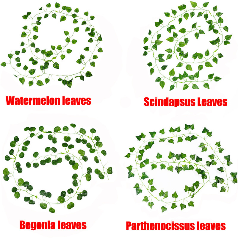 1db/220cm hüllő szőlőlevelek hüllők terrárium dekor gyík kaméleonok élőhely Hegymászó pihenő mesterséges növények szőlőlevelek