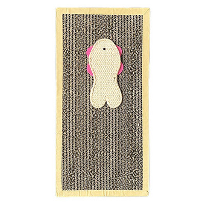 Macskakaparó pad Macskakarcoló kartonból, tartós macskakaparó lap megfordítható karcolási textúrájú kialakítással beltéri macskáknak szánt játékokhoz