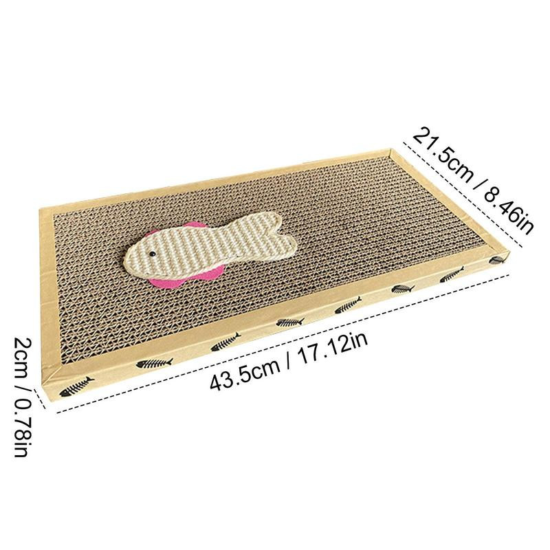 Macskakaparó pad Macskakarcoló kartonból, tartós macskakaparó lap megfordítható karcolási textúrájú kialakítással beltéri macskáknak szánt játékokhoz