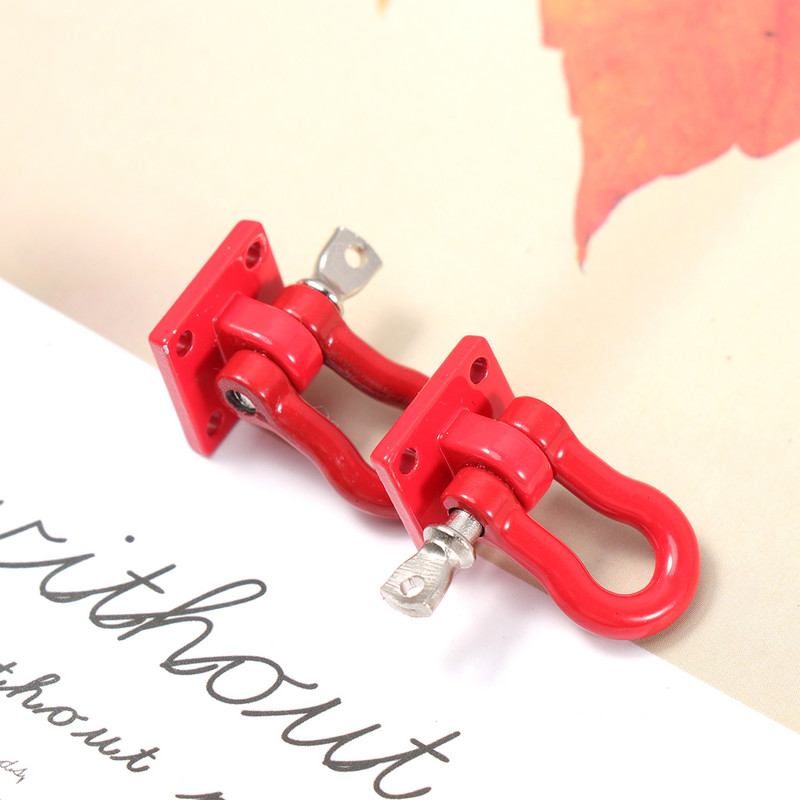 Kuka za vuču u obliku slova U Lanac prikolice Sastavite dijelove Kuka za vuču Dekoracija za bilo koji automobil SUV Kamion 2 kom (crvena)