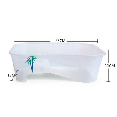 Új 1 db hüllő teknős teknős vivarium doboz akvárium sikló rámpával Kisállat kiegészítők Akváriumi eszközök Teknős vivarium doboz