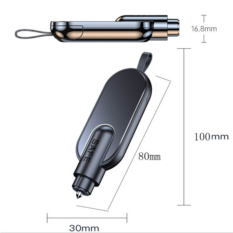 Mini Car multifunkcionális biztonsági kalapács autó vészüveg ablaktörő biztonsági öv vágó életmentő menekülő autó vészhelyzeti eszköz