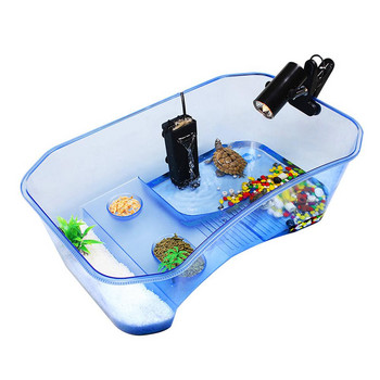 [ Готова наличност ] Вивариумна кутия за влечуго, костенурка, аквариум с рампа за греене (без аксесоари)