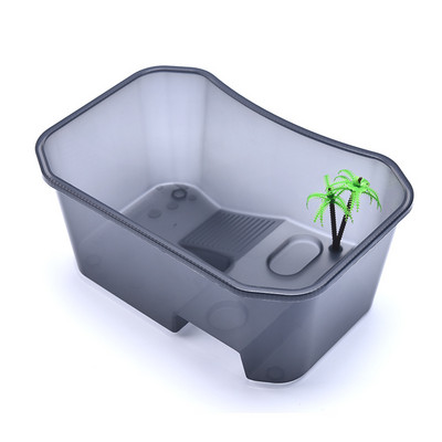 Roplių vivarium dėžutė vėžliui maitinti su akvariumo įrankiais