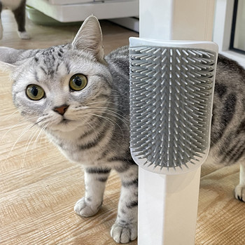 Περιποίηση γάτας με μαλακό γατάκι Γωνιακό μασάζ τοίχου για γάτες Βούρτσα χτένας γάτας Τρίβει το πρόσωπο με μια γαργαλιστική χτένα Προμήθεια περιποίησης κατοικίδιων