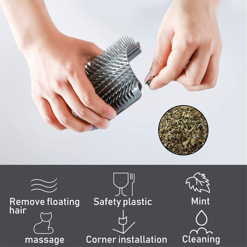 Kisállatkefe fésű Play Cat Toy Lágyabb macska önápoló masszázsfésű macskamenta macska arckaparóval a cica kölyök macska kiegészítőihez