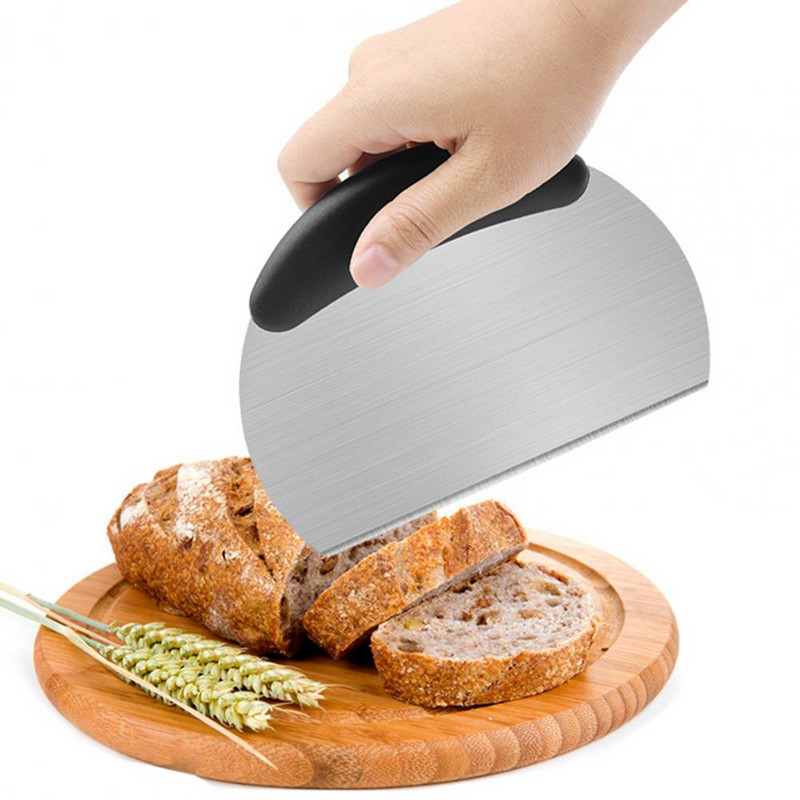 Kaparópanel Erős, többcélú tésztavágó mérleg, tapadásmentes, rozsdamentes acél tésztakaparó pizza tésztavágóval