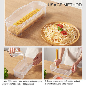 Микровълнова печка за готвене на паста с цедка Топлоустойчива машина за готвене на паста с капак Кутия за готвене на спагети и юфка Кухненски аксесоари
