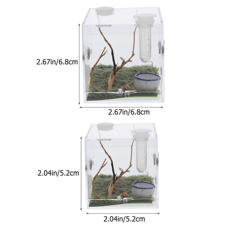 2 db terráriumi ugró pók hüllőtartó konténer hüllők szaporodó rovarok élőhelye tok csiga akril ház