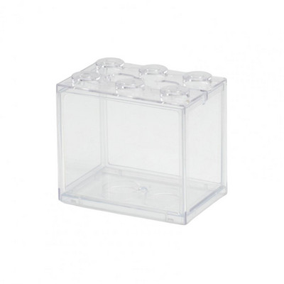 Kreatív építőkocka akvárium 6 szellőzőnyílással egymásra rakható mini akvárium Betta halak tájkép hínár hüllő kisállat doboza