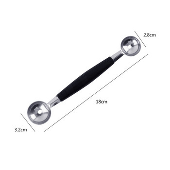 Dual Double-end Dig Ball Spoon Carmelon Ice Cream Spoon Sorbet Dessert Fruit Scoop Kitchen Cook Cook