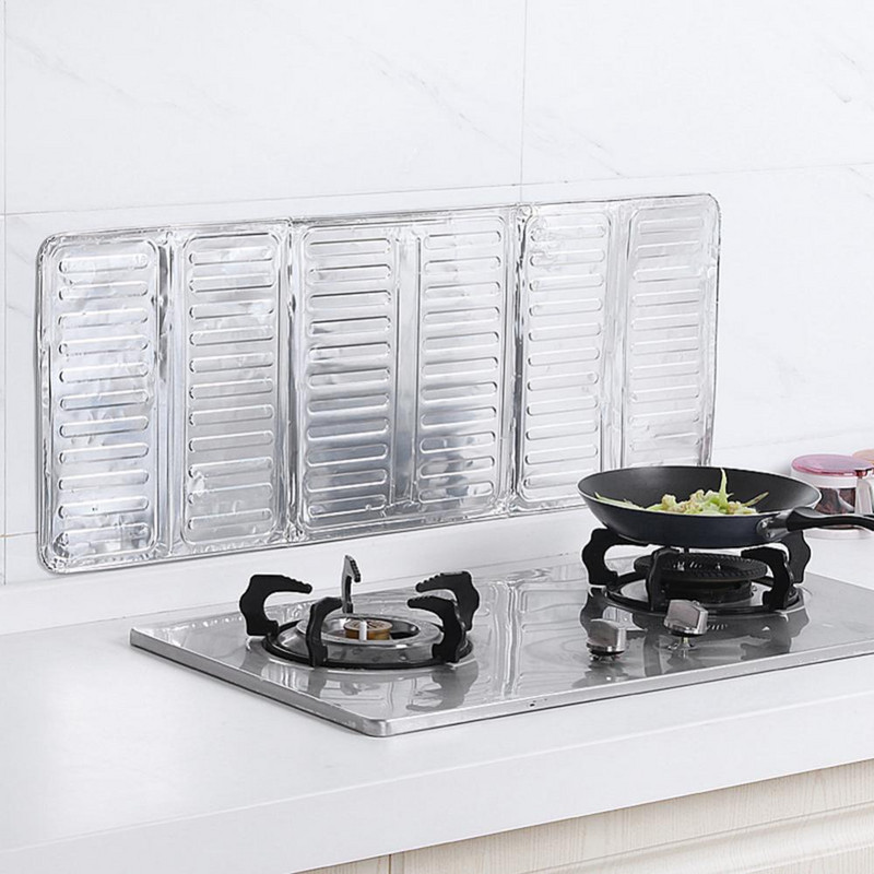 Gáztűzhely védő alumínium összecsukható olajterelő lap Konyhai serpenyő olaj fröccsenés elleni védő képernyő Konyhai kiegészítők