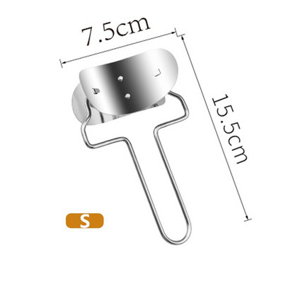 Gombóckészítő, rozsdamentes acél gombócforma és tésztanyomó vágó, kézi csipetnyi gombóc piteforma készítő tésztavágó eszköz