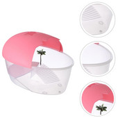 Tank teknősök hüllő doboz teknősök élőhelye kisállat sütkérezés műanyag ülő vízi hordozó etetőplatform, állattartó akvárium