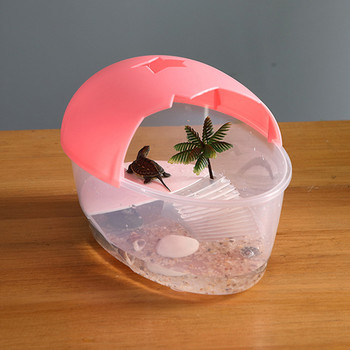 Tank Turtle Reptile Box Χελώνα Habitat Pet Basking Plastic Perching Aquatic Carrier Πλατφόρμα Σίτισης Ζώων Δοχείο Ενυδρείο