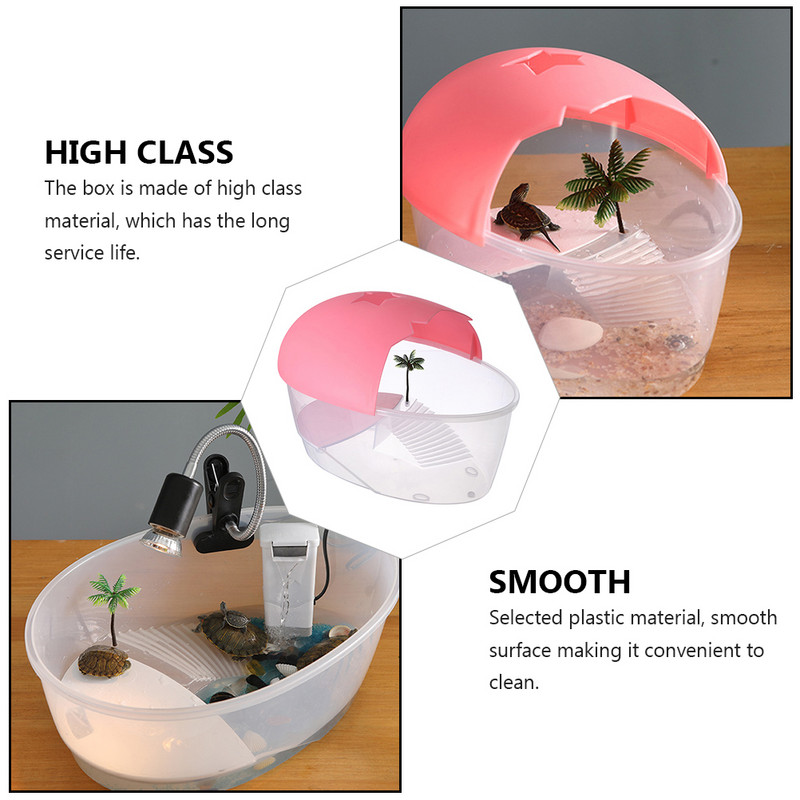 Tank teknősök hüllő doboz teknősök élőhelye kisállat sütkérezés műanyag ülő vízi hordozó etetőplatform, állattartó akvárium