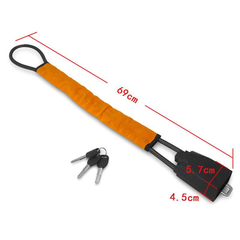 Automobilio vairo užraktas Virvės užraktas Automobilio vairo užraktas Plieninis trosas saugos diržo sagties užraktas Universalus modelis Taikomas