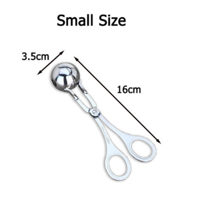 Konyhai szerszám rozsdamentes acél húsgombóc vágógolyós gép húsgombóc csíptető garnélarák csúszós rizsgolyó forma golyó kanál hallabda