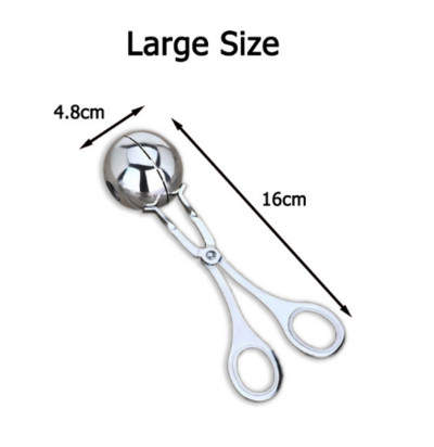 Konyhai szerszám rozsdamentes acél húsgombóc vágógolyós gép húsgombóc csíptető garnélarák csúszós rizsgolyó forma golyó kanál hallabda