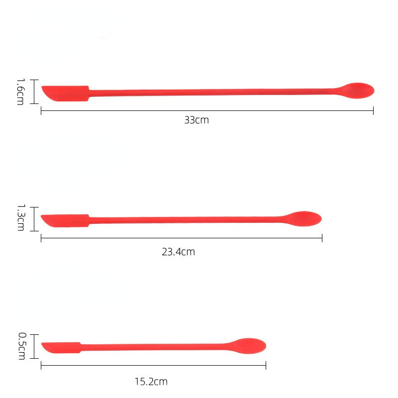 1/3db Konyhai szilikon krémvaj torta spatula mini tortakrém kaparók üveges kanál sütőeszköz konyhai kiegészítők
