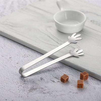 3db Kreatív pálmacukor-jégkocka fogók Tapadásmentes, rozsdamentes acél burgonya chips fogók bárkonyhához Grill parti eszközök