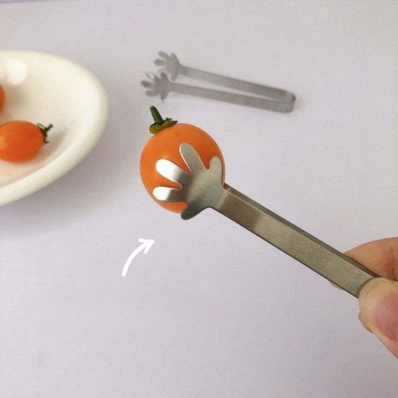 3db Kreatív pálmacukor-jégkocka fogók Tapadásmentes, rozsdamentes acél burgonya chips fogók bárkonyhához Grill parti eszközök