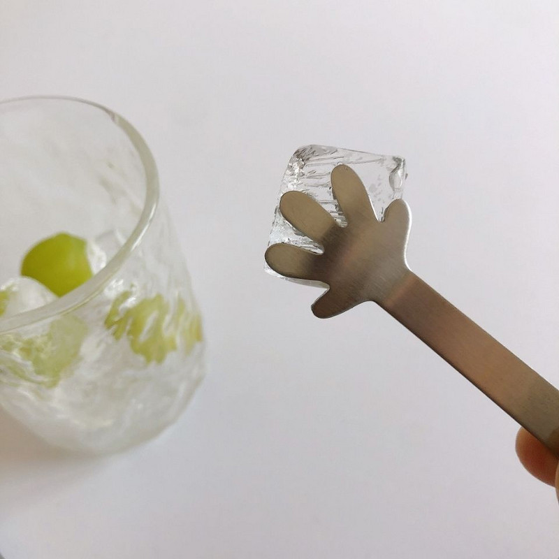 3db Kreatív pálmacukor-jégkocka fogók Tapadásmentes, rozsdamentes acél burgonya chips fogók bárkonyhához Grill parti eszközök