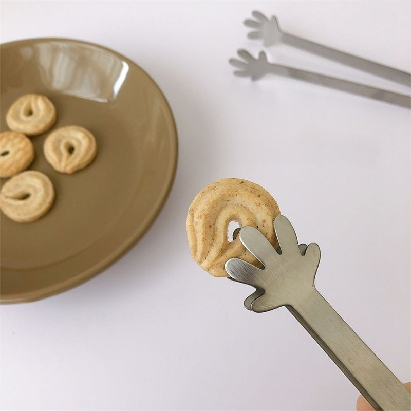 3db Kreatív pálmacukor-jégkocka fogók Tapadásmentes, rozsdamentes acél burgonya chips fogók bárkonyhához Grill parti eszközök