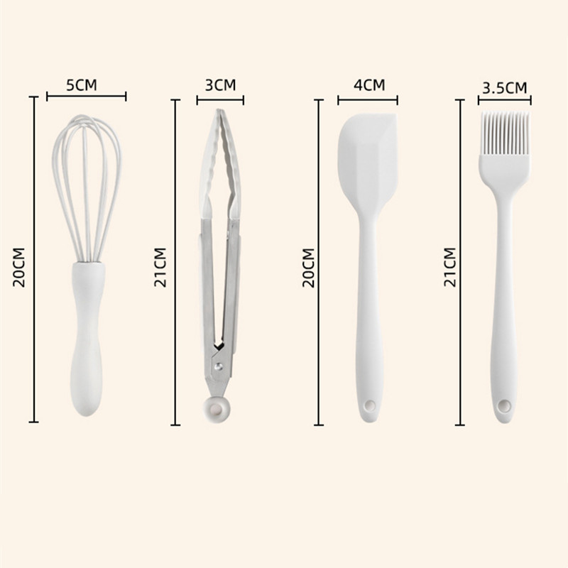 Szilikon konyhai eszközök Élelmiszer minőségű, tapadásmentes sütés-sütőlapát Szilikon olajos ecset Tojáshabverő Ételkapocs Konyhai kiegészítők