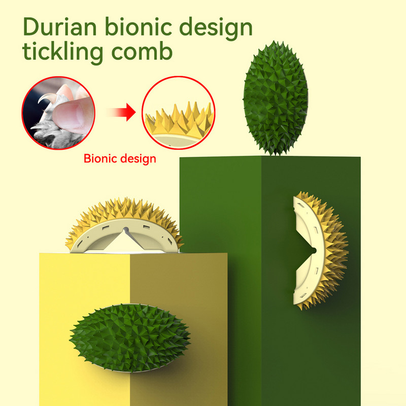 Macskamasszázs fésűk macskagyökér Durian alakú kisállatmasszázzsal Önápoló falsarok dörzsölő viszkető kefe Macskajátékok ápolási kellékek