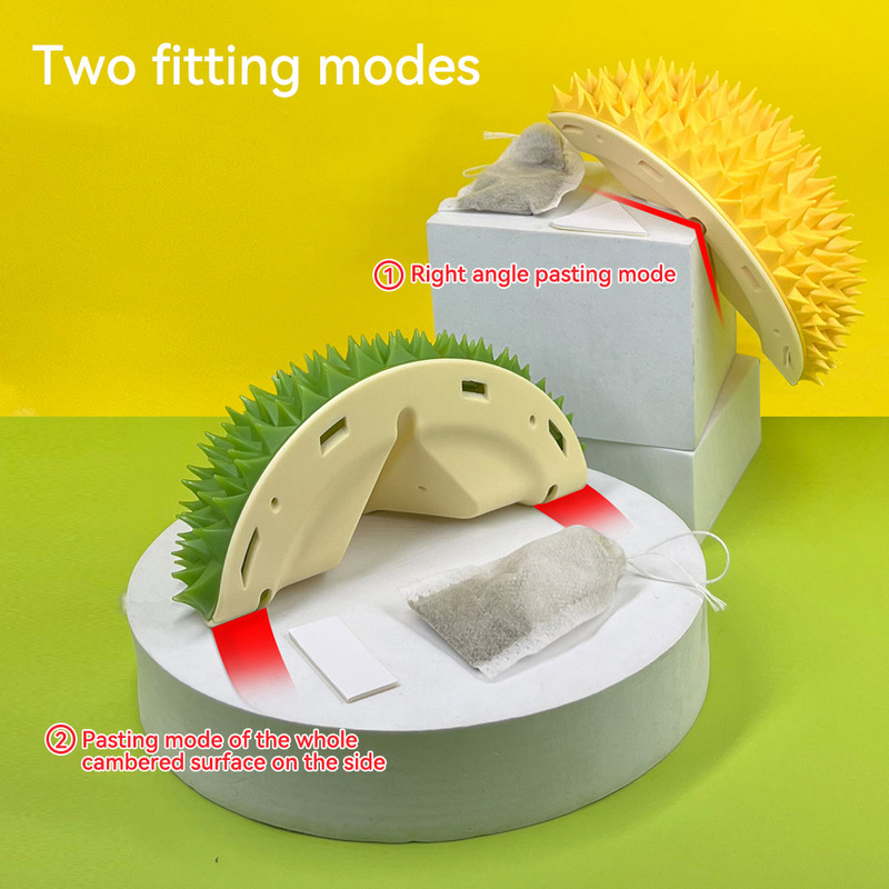 Macskamasszázs fésűk macskagyökér Durian alakú kisállatmasszázzsal Önápoló falsarok dörzsölő viszkető kefe Macskajátékok ápolási kellékek