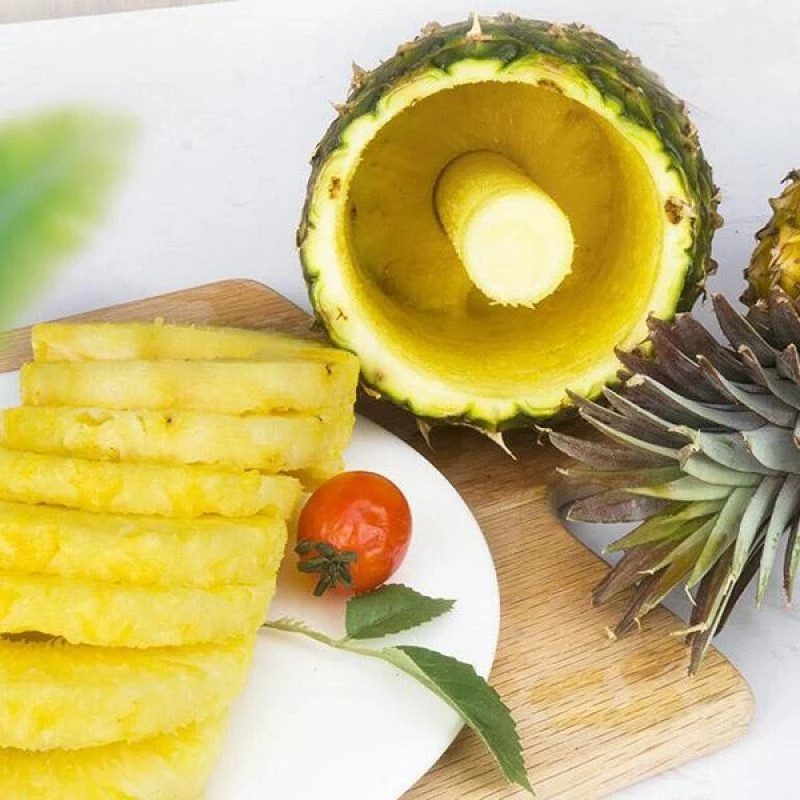 Rozsdamentes acél ananászhámozó Könnyen használható ananászszeletelők Vágási tartozékok Gyümölcsvágó Magszeletelő Otthoni konyhai eszközök