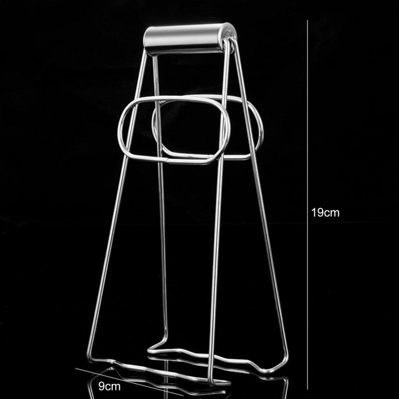 Könnyű rozsdamentes acél összehajtható melegedénybilincs Forrázásgátló tálcsipesz tányér Edényfogó Konyhai edénytartó Konyhai szerszám