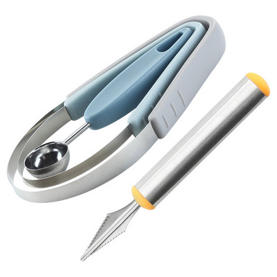 swayboo Többfunkciós 4 db-os készlet konyhai eszközök Fagylalt Ásó Golyó Kanál Faragó Kés Dinnye gyümölcskanál hámozó Konyhai kütyü