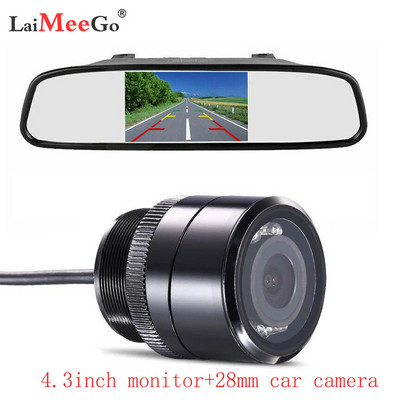 4,3 hüvelykes autós visszapillantó tükör monitor Vízálló éjjellátó tolatókamera HD képernyős jármű visszapillantó kijelzővel