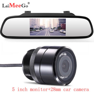 4,3 hüvelykes autós visszapillantó tükör monitor Vízálló éjjellátó tolatókamera HD képernyős jármű visszapillantó kijelzővel