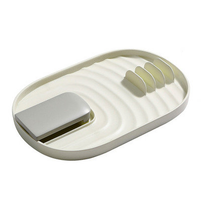 Konyhai kellékek Nordic stílusú edényfedél Lapátos tárolóállvány Egyszerű praktikus, többfunkciós konyhai kellékek csúszásmentes szilikon betét