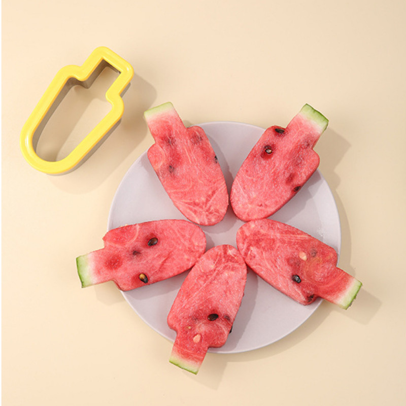 Új görögdinnye vágó rozsdamentes acél aranyos fa design vágás görögdinnye konyhai kütyük saláta gyümölcs szeletelő szerszámok