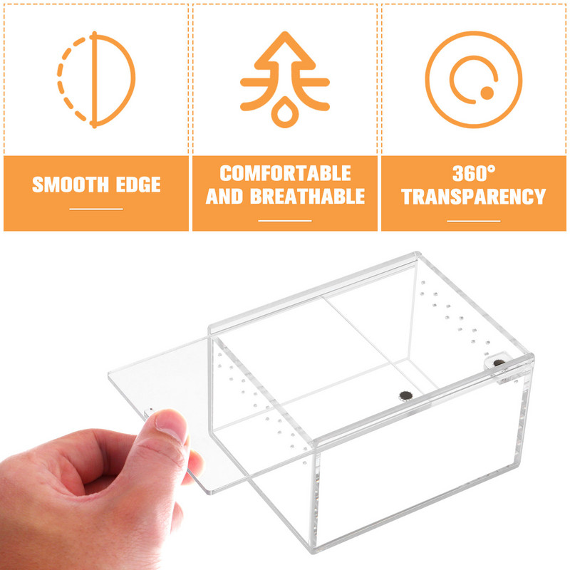 Hüllők tengeri teknős hegymászó kisállat etető konténer kagyló akril szaporító tartály tok hüllő terrárium