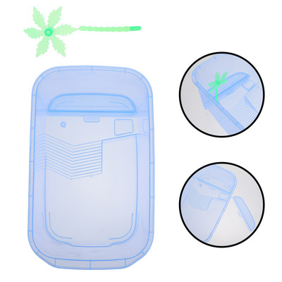 Hüllők Tank Doboz Tenyészketrec Teknős Akvárium Etetés Kisállat Műanyag Hordozó Teknős Tok Botok Kiegészítők Pókgyík