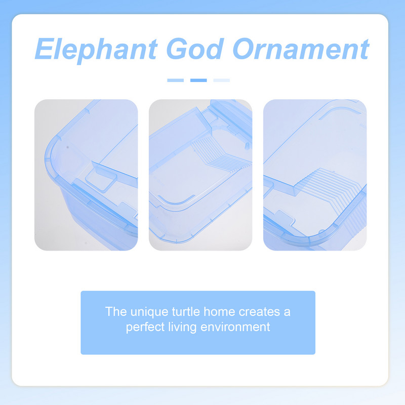 Hüllők Tank Doboz Tenyészketrec Teknős Akvárium Etetés Kisállat Műanyag Hordozó Teknős Tok Botok Kiegészítők Pókgyík