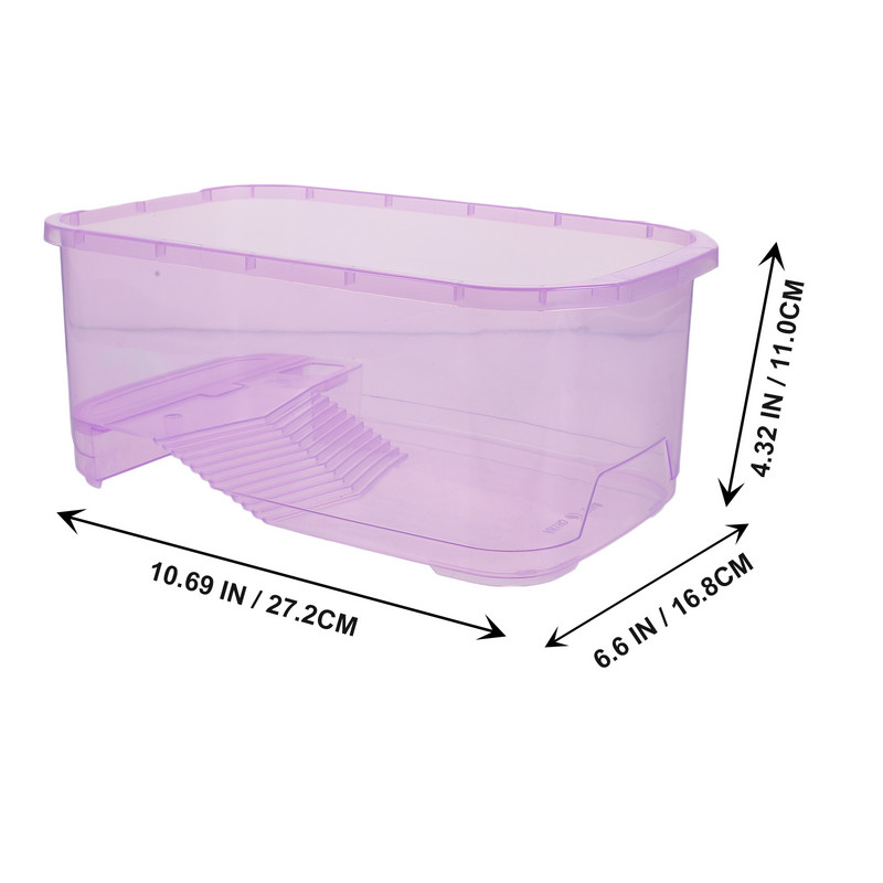 Hüllők Tank Doboz Tenyészketrec Teknős Akvárium Etetés Kisállat Műanyag Hordozó Teknős Tok Botok Kiegészítők Pókgyík