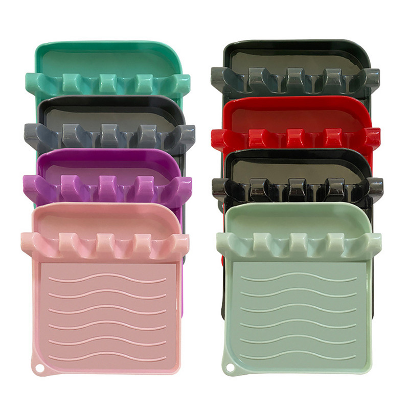 1 db-os spatula állvány skandináv stílusú edényfedeles lapátos tárolóállvány Egyszerű praktikus többfunkciós konyhai kellék csúszásmentes műanyag alátét