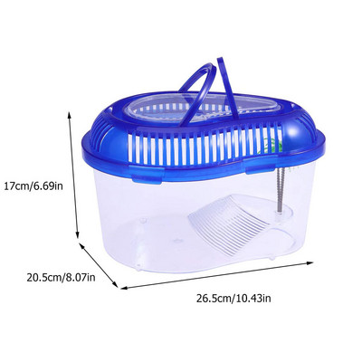 Vėžlio cilindro džiovinimo platformos bakas plastikinis žuvis Jūros vėžlys didelis stiklinis terariumas