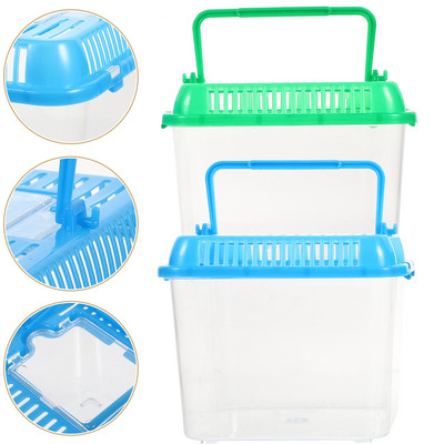 Terrárium Fogger Pet Box átlátszó tok hüllőtároló fészek teknős tartály műanyag tenyésztés élő kétéltű állat