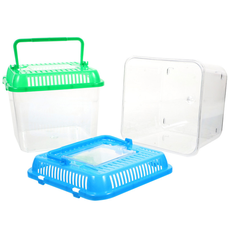 Terrárium Fogger Pet Box átlátszó tok hüllőtároló fészek teknős tartály műanyag tenyésztés élő kétéltű állat