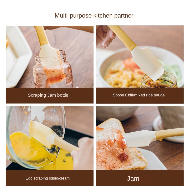 2023 szilikon puha kaparó sütőkrém tortához konyhai kaparó szerszámok lekvár spatula kés háztartási magas hőmérsékletnek ellenáll