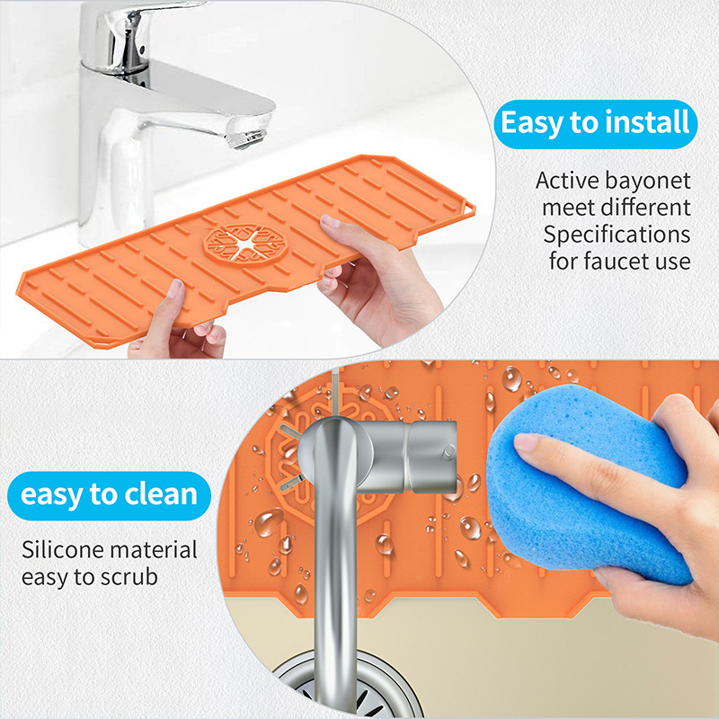 Konyhai szilikon csaptelep szőnyeg mosogató fröccsenő munkalap szárító szőnyeg védő fürdőszoba konyhai munkalap lefolyószőnyeg